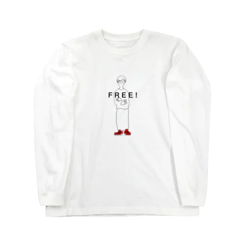 仏頂面フリー Long Sleeve T-Shirt