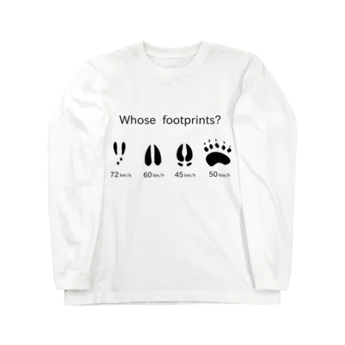 【冬季限定】だれの足跡？ Long Sleeve T-Shirt