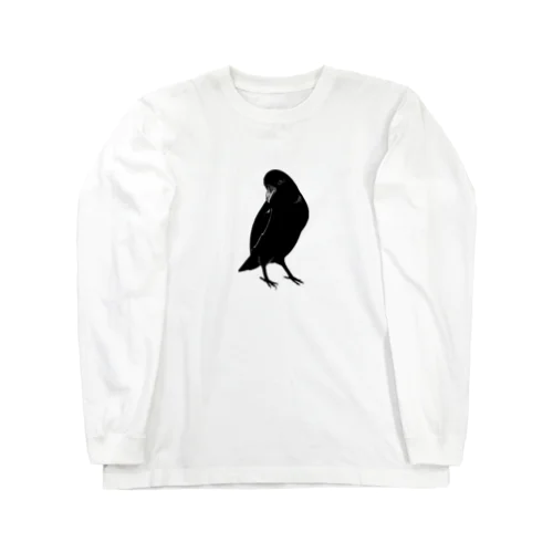 ハシブトガラスちゃん Long Sleeve T-Shirt