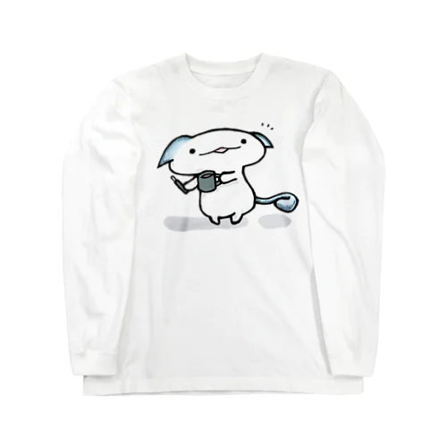 進化盤「どうしたにゃ…？」 Long Sleeve T-Shirt