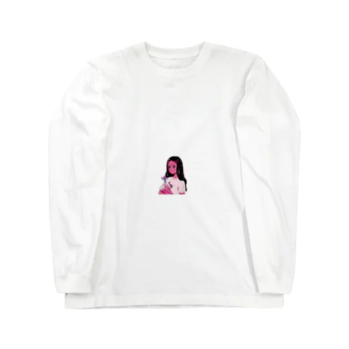 花を持った少女 Long Sleeve T-Shirt