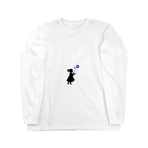 宇宙のシャボン玉をふく少女 Long Sleeve T-Shirt