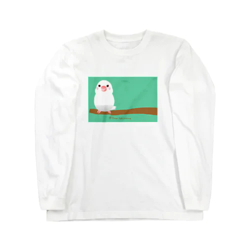 ポチャ白文鳥ちゃん　ワイド版 Long Sleeve T-Shirt