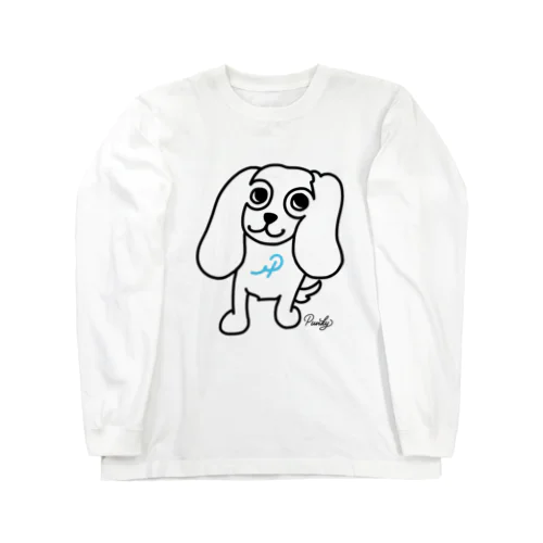 パンキーくん　モノライン　ブルーP Long Sleeve T-Shirt