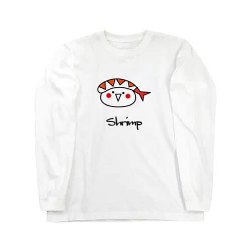 可愛いお寿司のキャラクター：海老ちゃん Long Sleeve T-Shirt