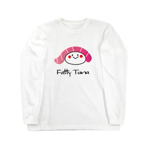 可愛いお寿司のキャラクター：鮪の大トロちゃん Long Sleeve T-Shirt