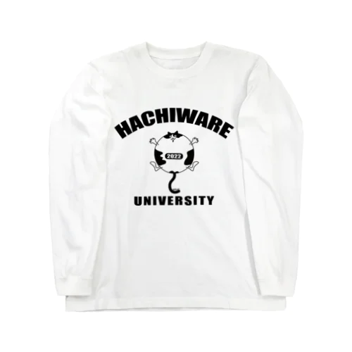 ハチワレカレッジ　黒字ver. Long Sleeve T-Shirt