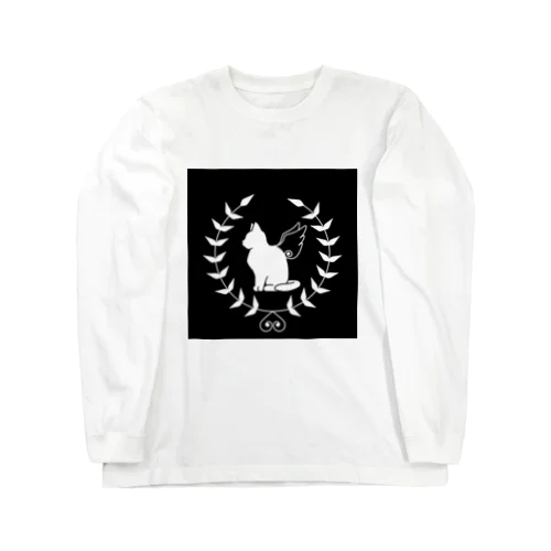 羽ねこさん(白) Long Sleeve T-Shirt