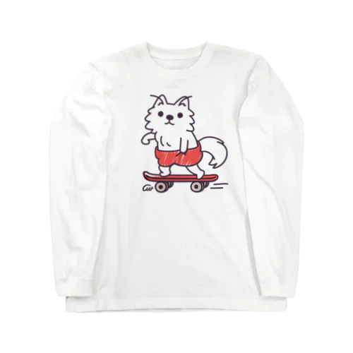 赤ぱんポメラのスケボー Long Sleeve T-Shirt