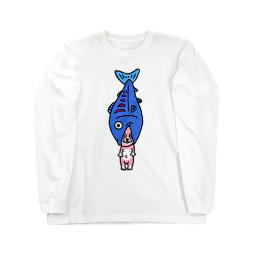 しゃけうさ（バックプリントあり） Long Sleeve T-Shirt