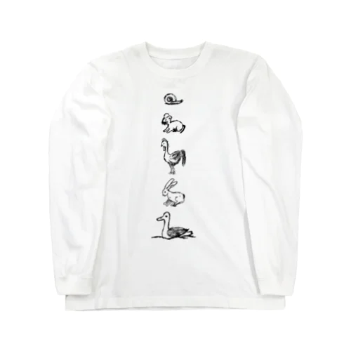 動物たち(たて) Long Sleeve T-Shirt