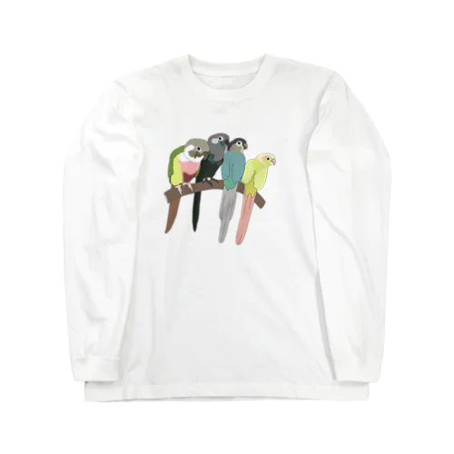 寄り添う　ウロコインコ　 Long Sleeve T-Shirt