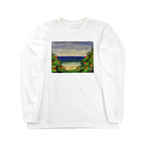 海とハイビスカス Long Sleeve T-Shirt