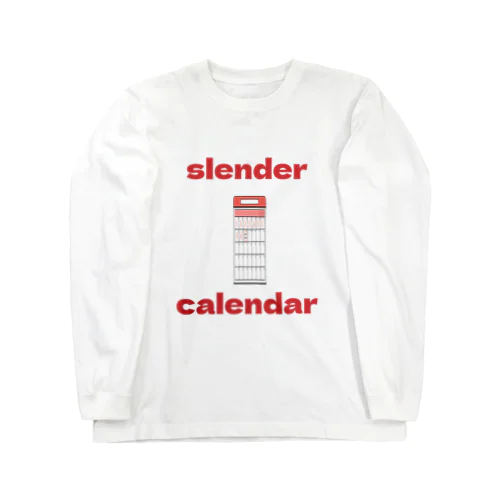 slender calendar ロングスリーブTシャツ