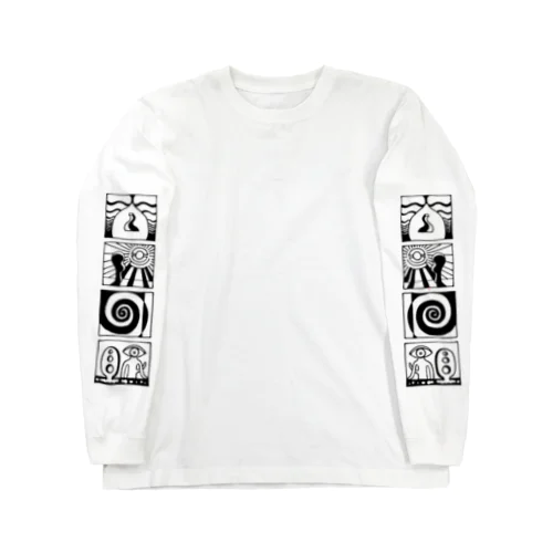 太陽の眼 文字絵SP(黒/縦長/両面) Long Sleeve T-Shirt