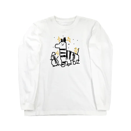 シマウマ(キリン) Long Sleeve T-Shirt