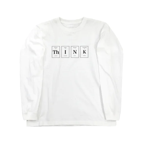 ”Think”/ 原子番号90,53,7,19 Long Sleeve T-Shirt