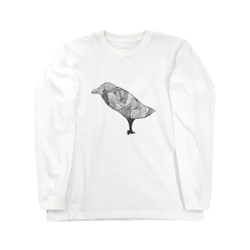 モノクロ鳥 Long Sleeve T-Shirt