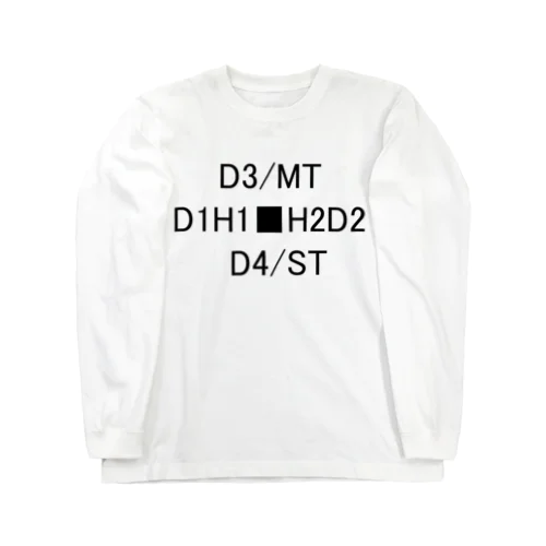 十字前プリント Long Sleeve T-Shirt