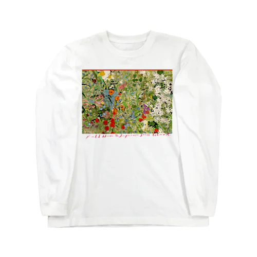 Full bloom & Japanese grass lizard. ロングスリーブTシャツ