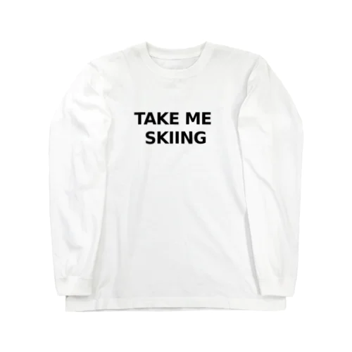 TAKE ME SKIING black ロングスリーブTシャツ