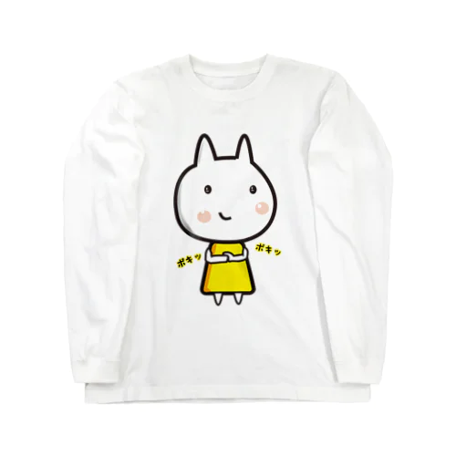 【悪巧み】うさねこ【腹黒】 ロングスリーブTシャツ