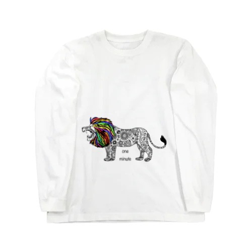 カラフルペイズリー柄ライオン Long Sleeve T-Shirt