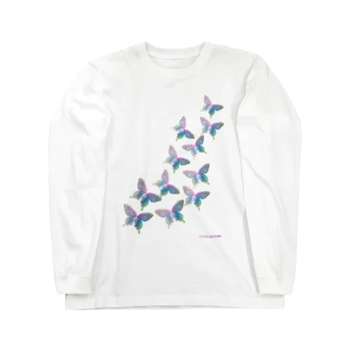 虹色蝶ふわり Long Sleeve T-Shirt