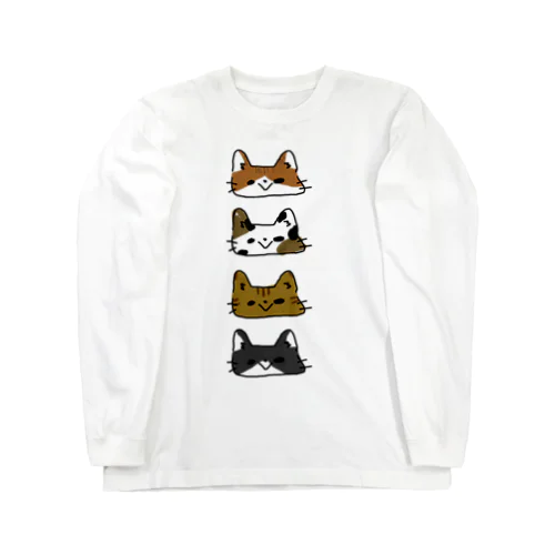 ねこねこ(ﾀﾃ) ロングスリーブTシャツ