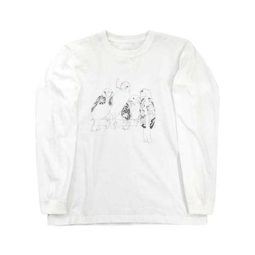 舐め文鳥 Long Sleeve T-Shirt