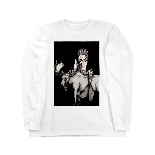 人魚とヘラジカ Long Sleeve T-Shirt