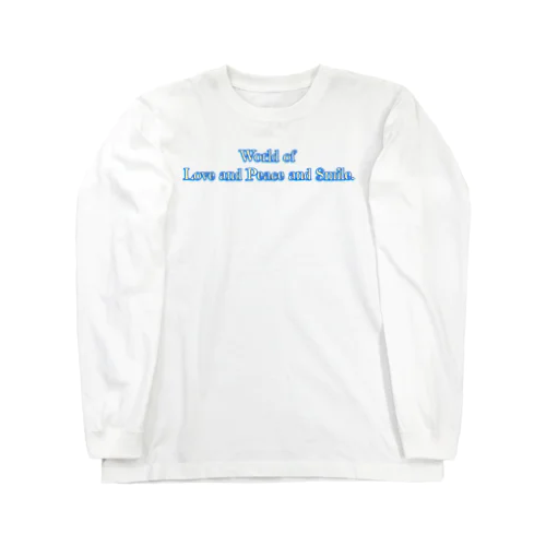 World of Love＆Peace＆SmileーBlue Vol.③ー ロングスリーブTシャツ