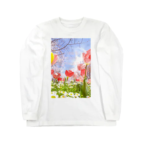 I found the breath of spring in the park. ロングスリーブTシャツ