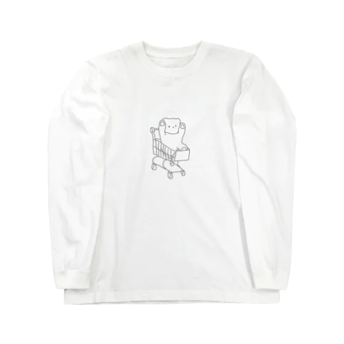 カートに乗ったくま Long Sleeve T-Shirt