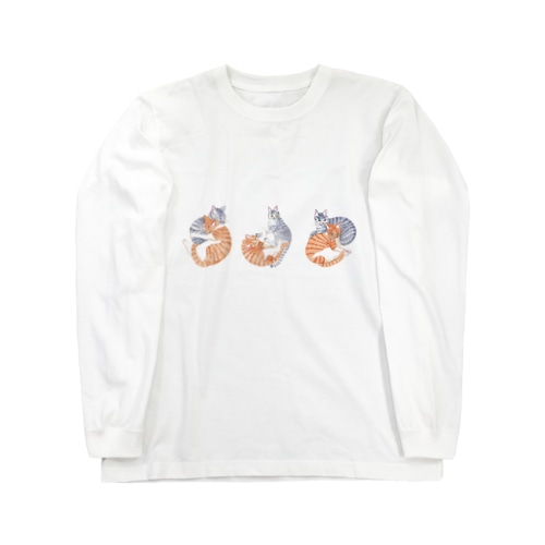 ぽんちゃんむーちゃん柄 Long Sleeve T-Shirt