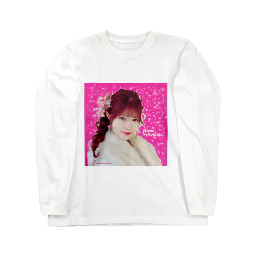 根古水ヒメ🌸No.1 ホットピンクラメ×振袖(アップ)［正方形］ฅ^ơωơ^ฅ♡ Long Sleeve T-Shirt