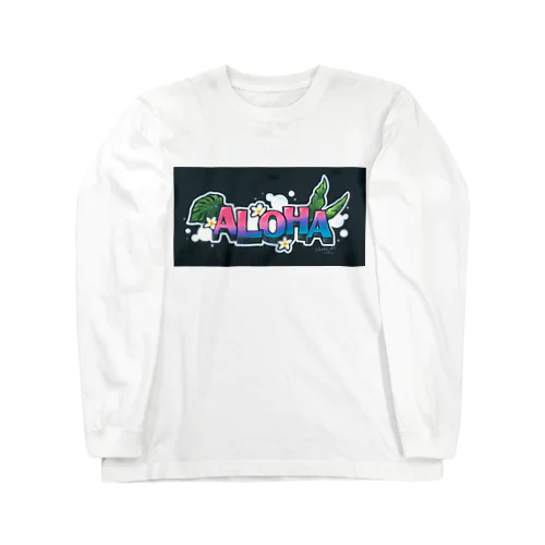 アロハ文字チョークアート Long Sleeve T-Shirt