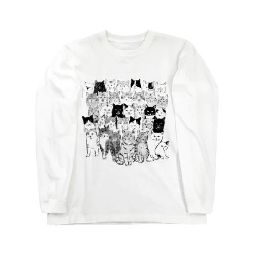 野良猫軍団　猫【せいこせんせい】 롱 슬리브 티셔츠
