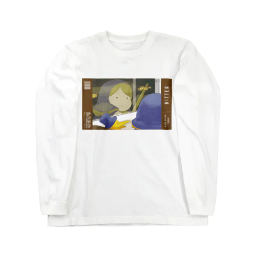 【ビター】ビールラベル風ロングTシャツ Long Sleeve T-Shirt