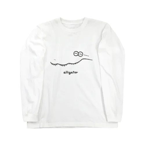 ワニのかお【alligator】 ロングスリーブTシャツ
