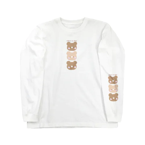 はわほわたかくまなかよし三匹 Long Sleeve T-Shirt