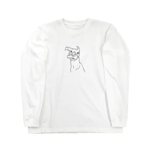 重力に負けるモモ　飼い主の絵 Long Sleeve T-Shirt