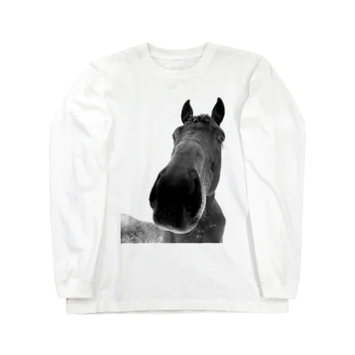 グイグイくる馬　引退競走馬インディ Long Sleeve T-Shirt