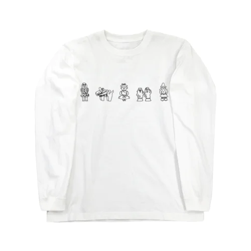 古代史／埴輪 -はにわ-（BK） Long Sleeve T-Shirt