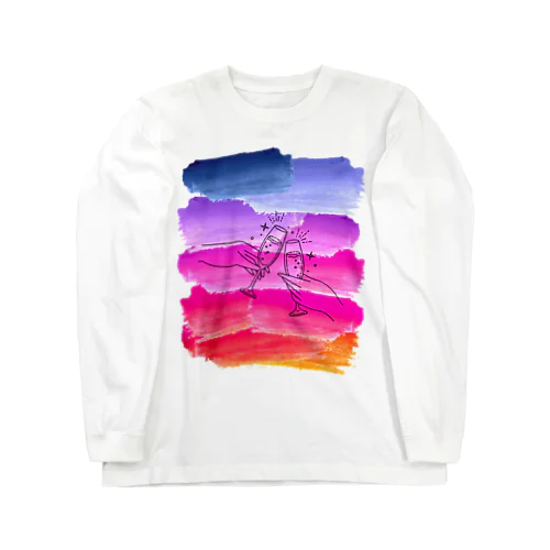 グラデ カンパイ サマー Long Sleeve T-Shirt