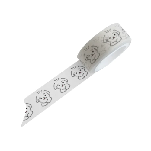 へなちょこドッグマスキングテープ(白) Masking Tape
