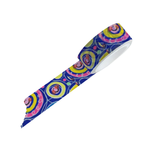 青い花のスマイリー  Masking Tape