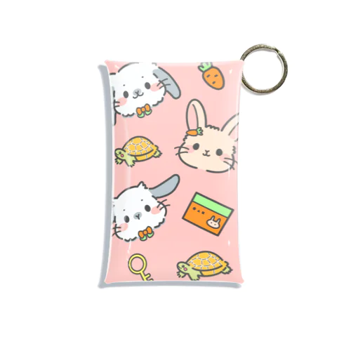 うさぎとかめさん ピンク Mini Clear Multipurpose Case