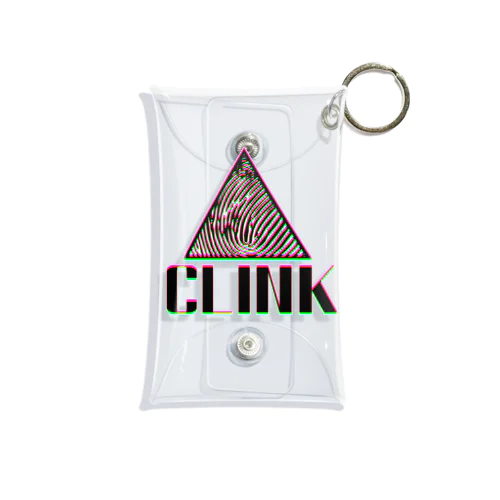 CLINK LOGO RGB BLACK 미니 투명 동전 지갑