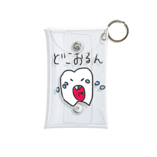 愛媛伊予弁「どこおるん」歯ちゃん Mini Clear Multipurpose Case